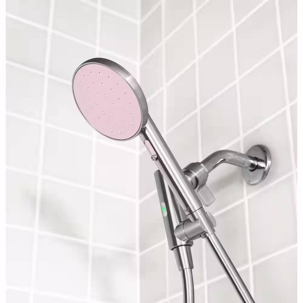 hai Smart 2-Spray Wall Mount Handheld Shower Head 2.5 GPM in Rose Quartz