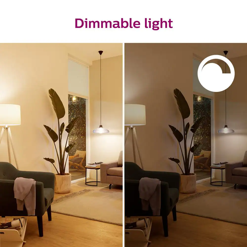 Philips 100-Watt Equivalent A21 LED Smart Wi-Fi Colr Changing Light Bulb powered by WiZ with Bluetooth (1-Pack)