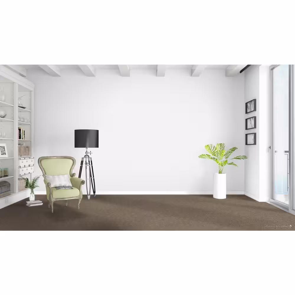 Home Decorators Collection Whispers  - Private - Beige 38 oz. SD Polyester Texture Installed Carpet