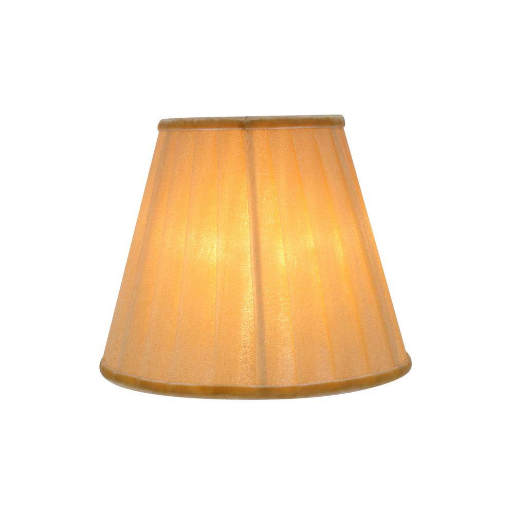 Aspen Creative Corporation 5 in. x 4-1/4 in. Gold Pleated Empire Lamp Shade (2-Pack)