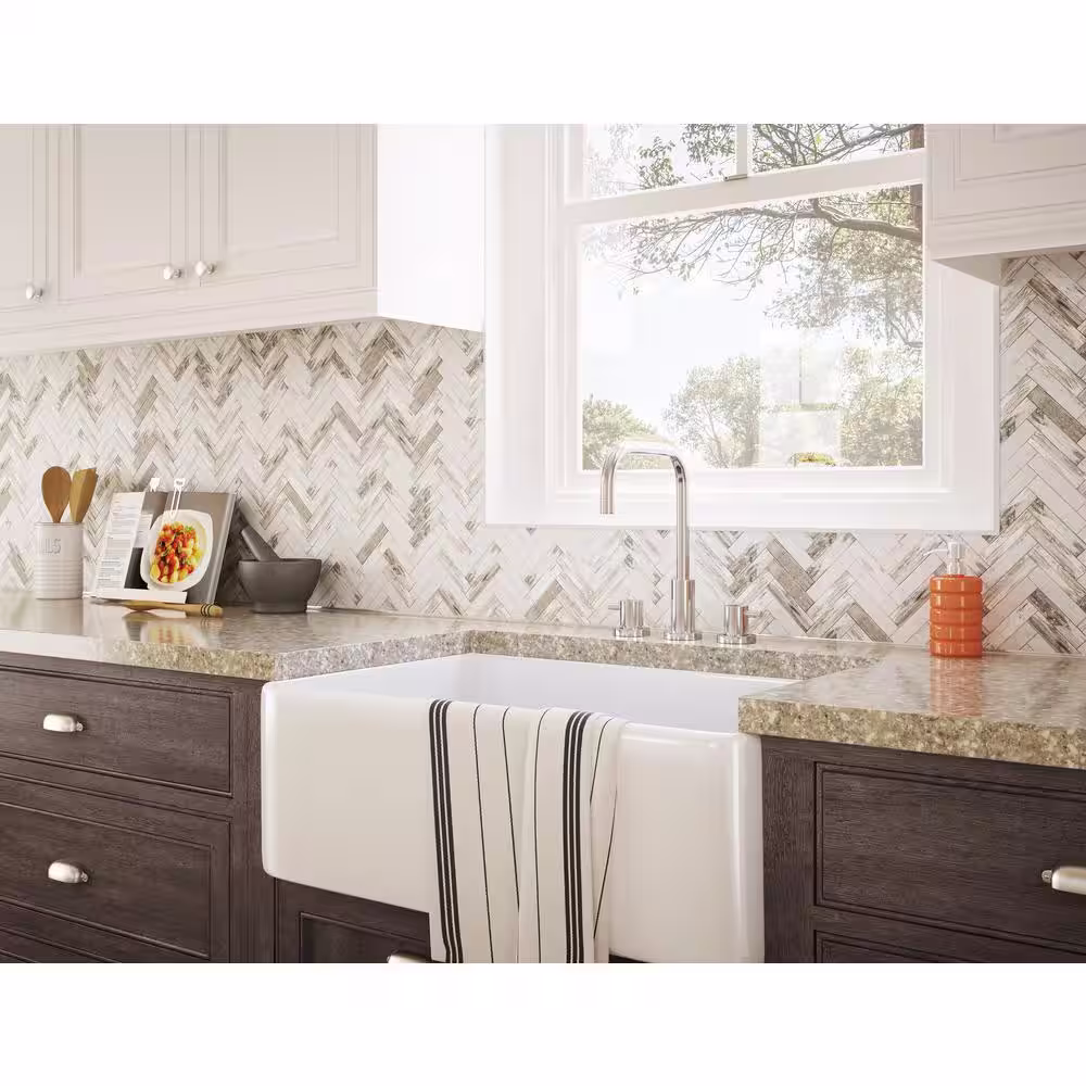 None Rustica Gray 12.20 in. x 11.57 in. x 0.2 in. Glass Peel and Stick Wall Mosaic Tile (5.52 sq. ft./Case)