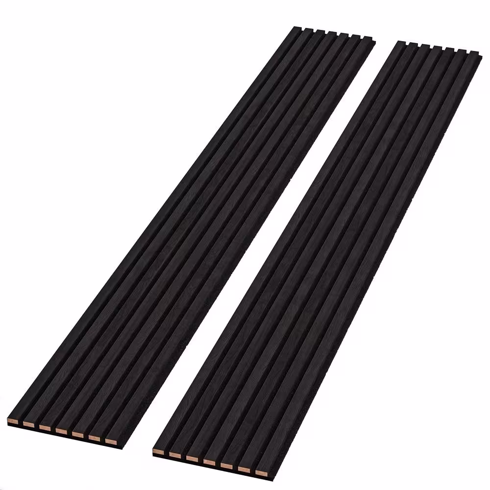 Ejoy SAMPLE 10 in. x 6 in x 0.8 in. Acoustic Vinyl Wall Cladding Siding Board in Black (Sample, 1 piece)