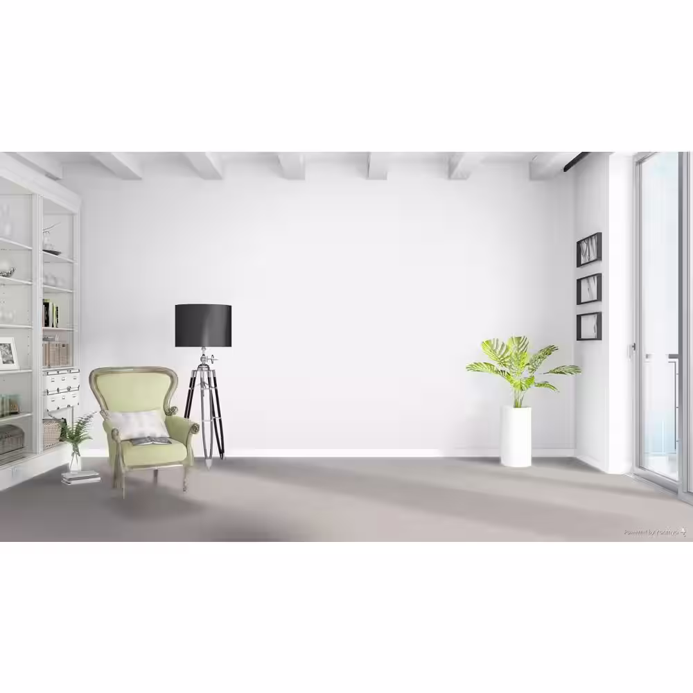 Home Decorators Collection Delicate Flower  - Candytuft - Gray 40 oz. SD Polyester Texture Installed Carpet