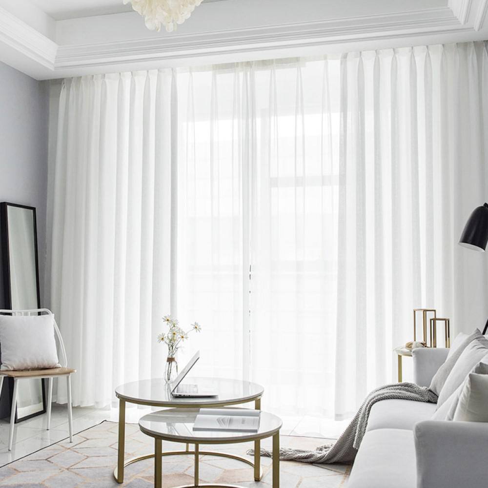 Shatex Indoor/Outdoor Mosquito Netting Curtain 63 in. x 120 in. White (2 Panel)