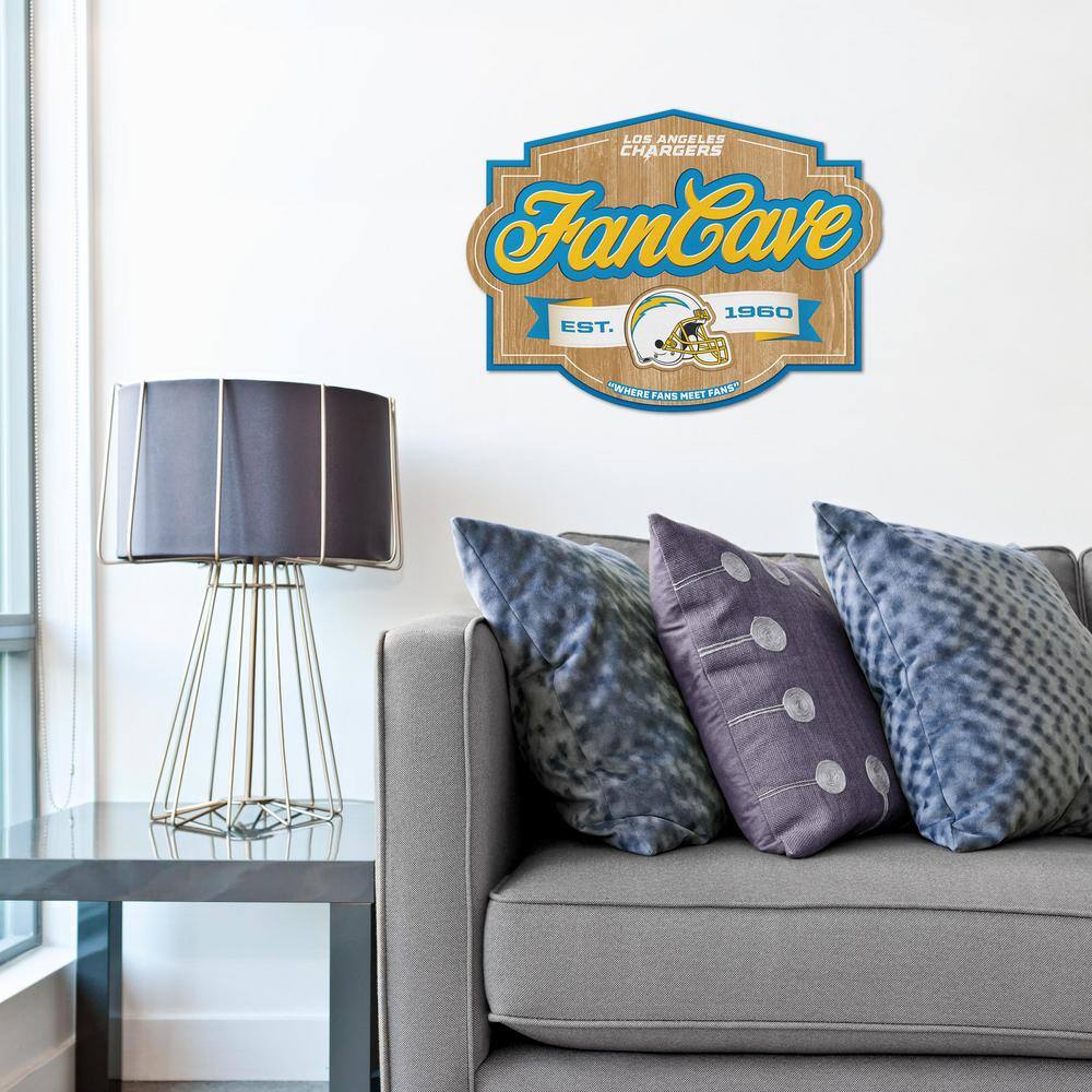 YouTheFan NFL Los Angeles Chargers Fan Cave Decorative Sign