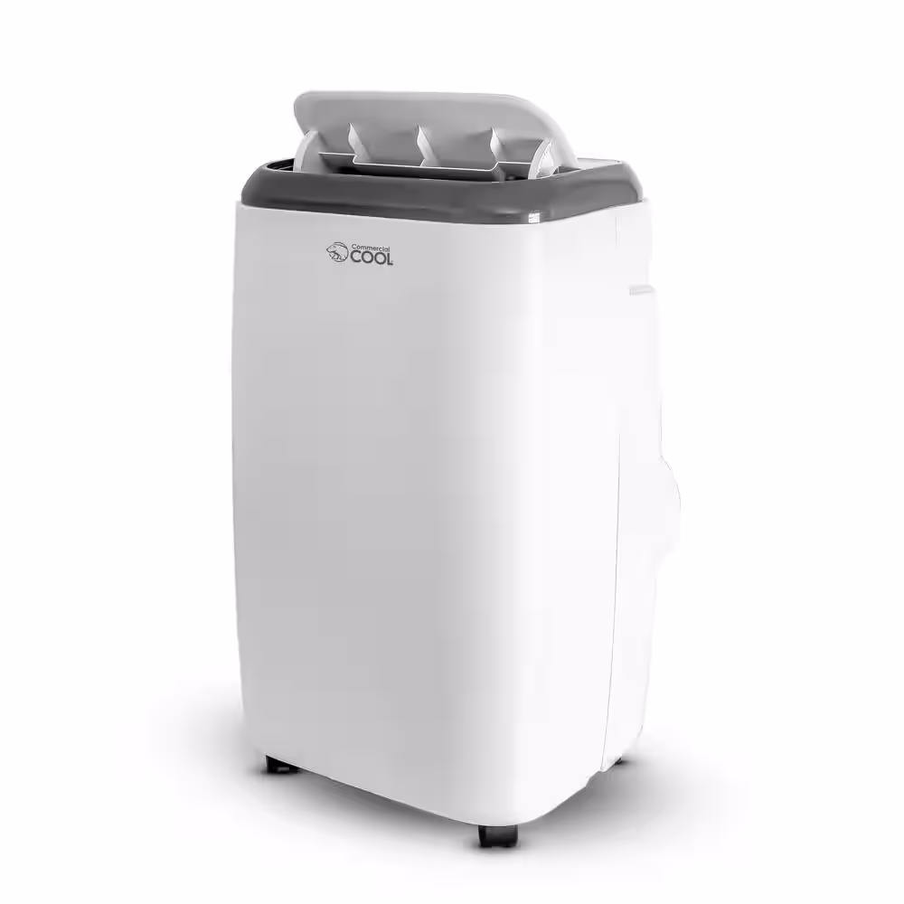 Commercial Cool 10,000 BTU, 6,000 BTU (SACC/CEC) Portable 3-in-1 Air Conditioner Double Motor with Remote, White