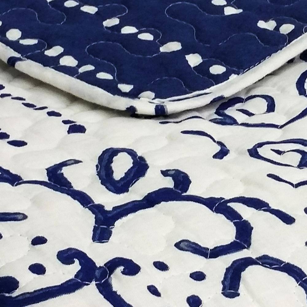 Lush Decor Monique Blue Throw