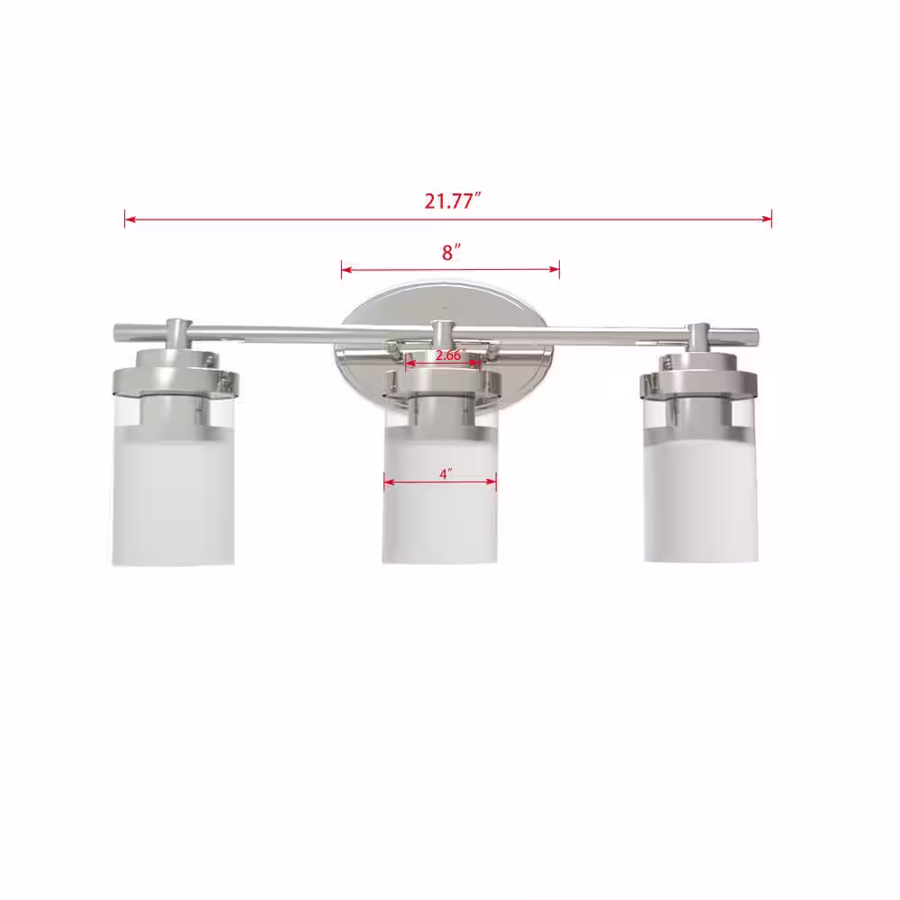 Cedar Hill 3-Light Silver Vanity Light