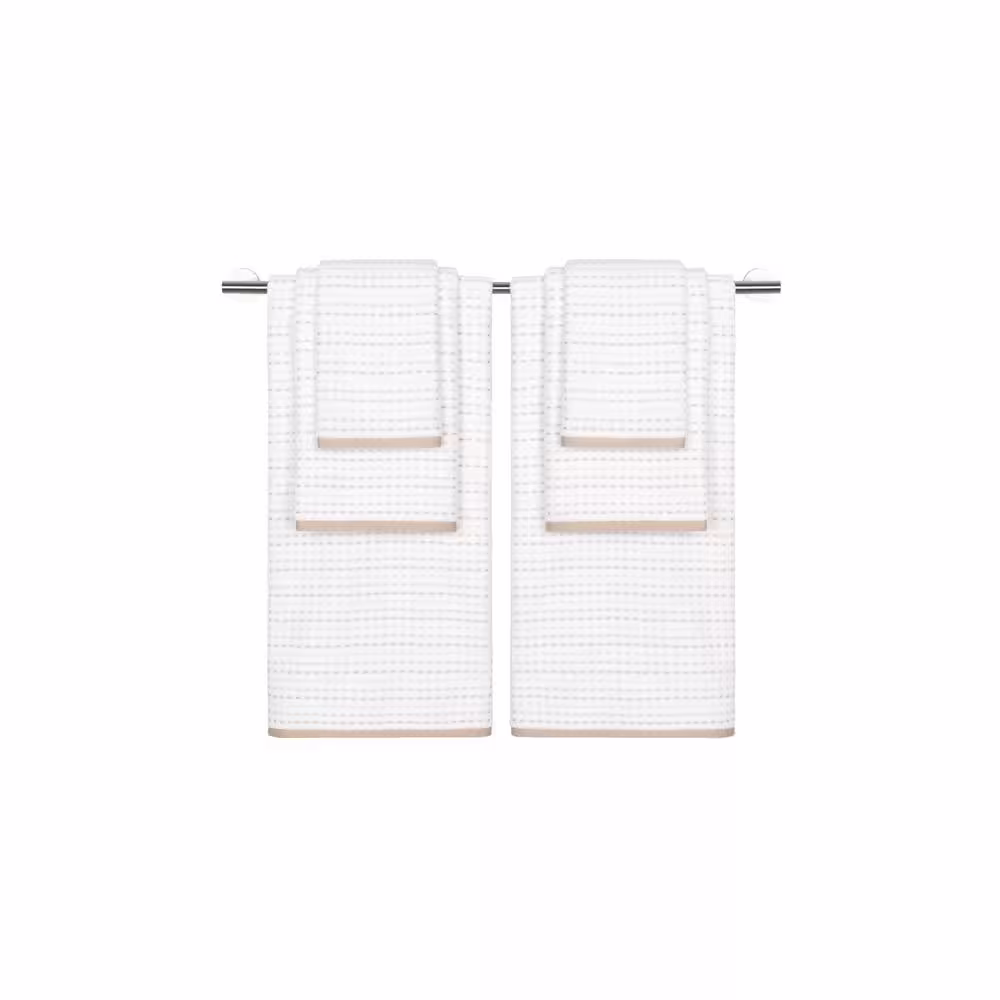 Caro Home Parsnip White Natural Towel Set (6-Piece)